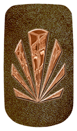 DAROYAL 602 CP SH BR Copper Sunburst Shimmer Brown Background